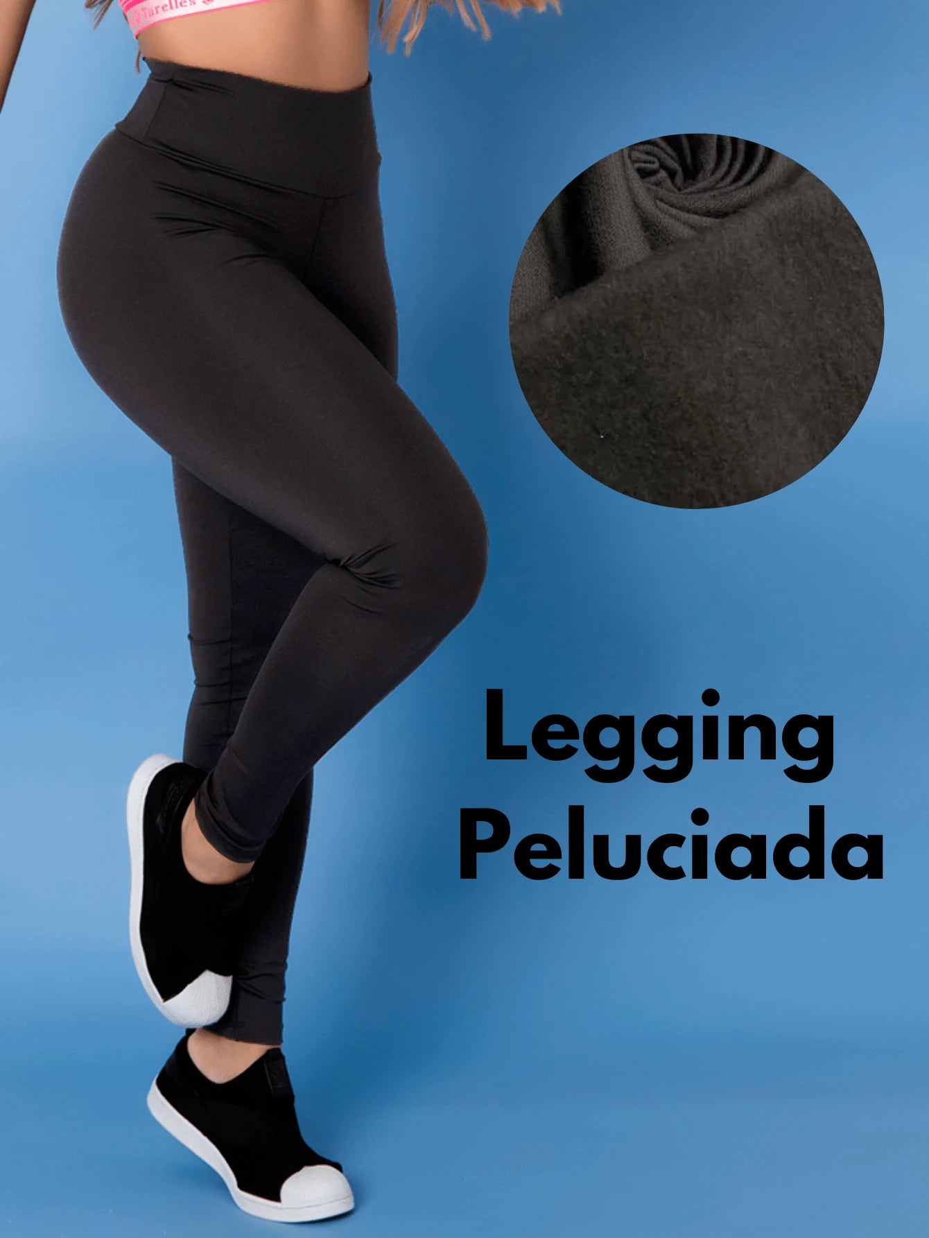 Calça Legging Térmica Peluciada Feminina Flanelada