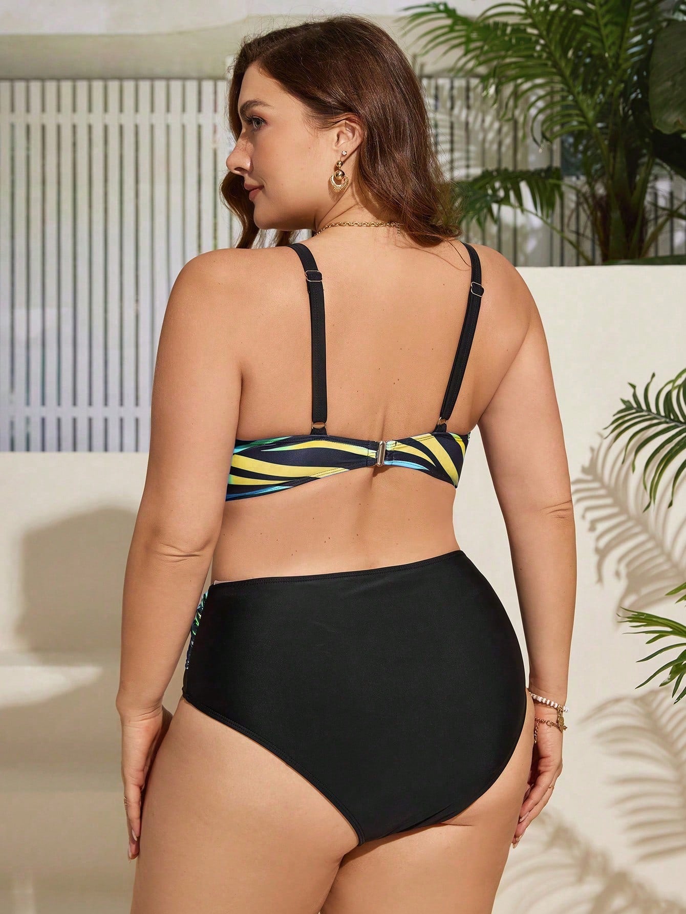 Biquini Feminino Plus Size Estampado Alças com Grossas