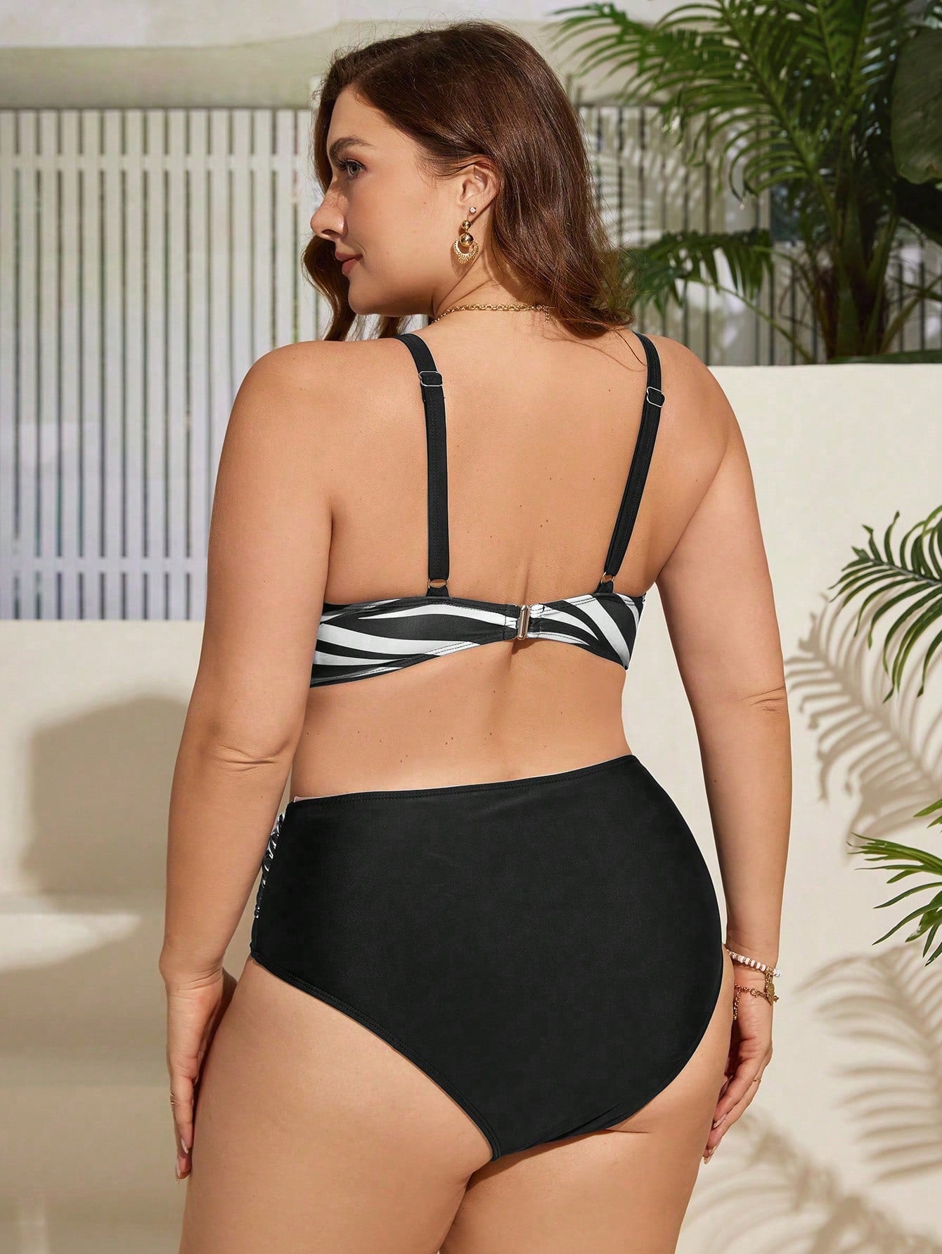 Biquini Feminino Plus Size Estampado Alças com Grossas