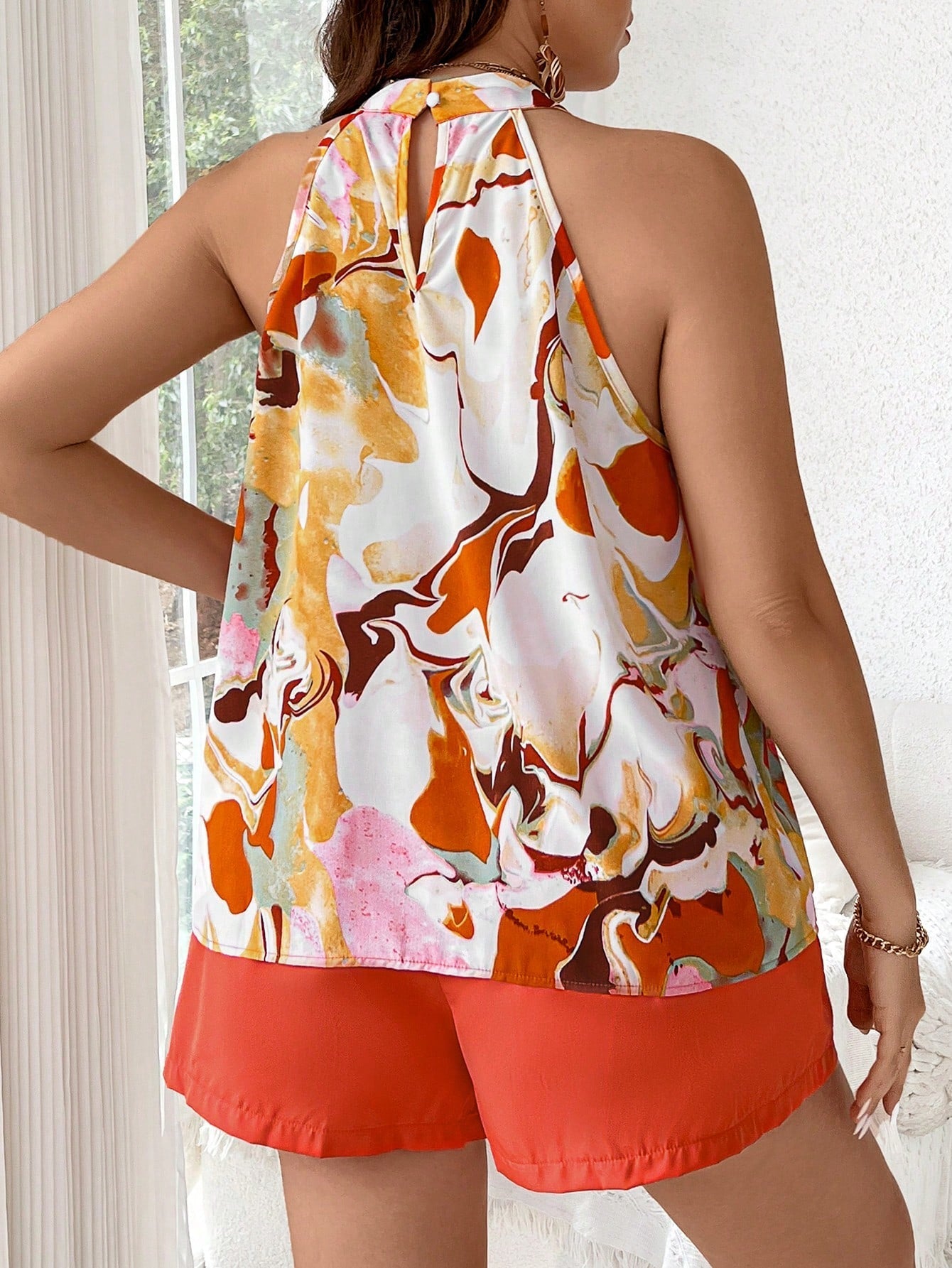 Conjunto Feminino Plus Size com Ombro Aberto