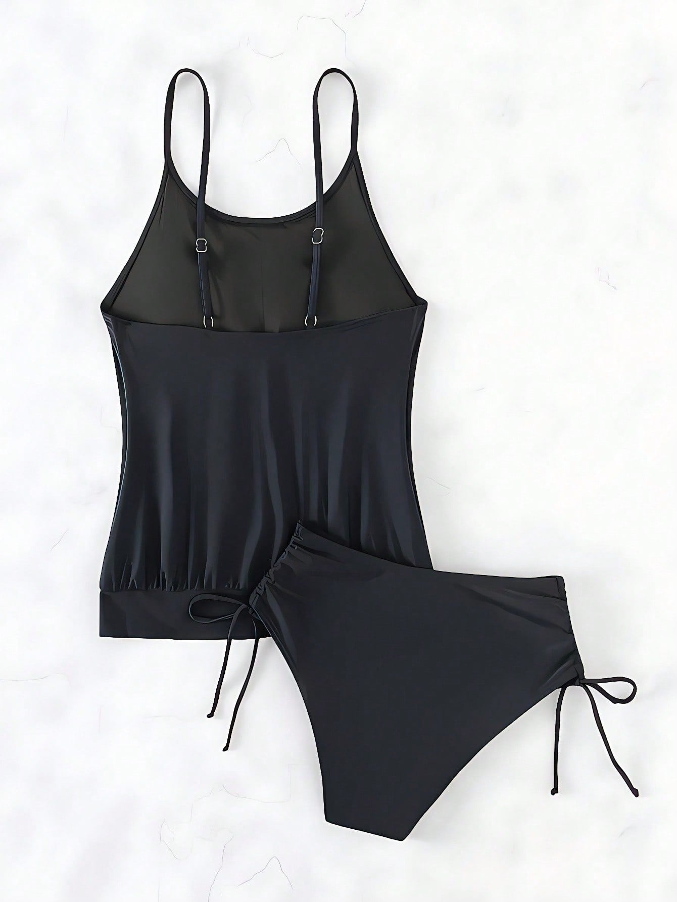 Tankini Feminino Liso Com Cordão na Cintura