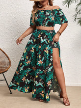 Conjunto Feminino Plus Size Com Fenda na Saia