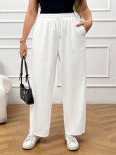 Calça Feminina Plus Size De Linho Com Amarra