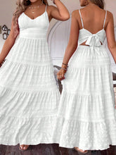 Vestido Feminino Plus Size Longo de Babados com Alcas Ajustaveis