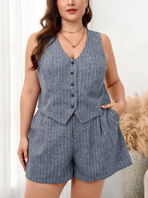 Conjunto Feminino Plus Size Casual Versatil