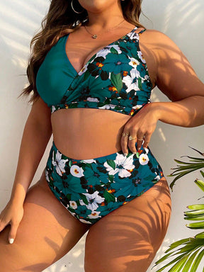 Biquíni Feminino Plus Size Com Alças Estampadas Divergentes