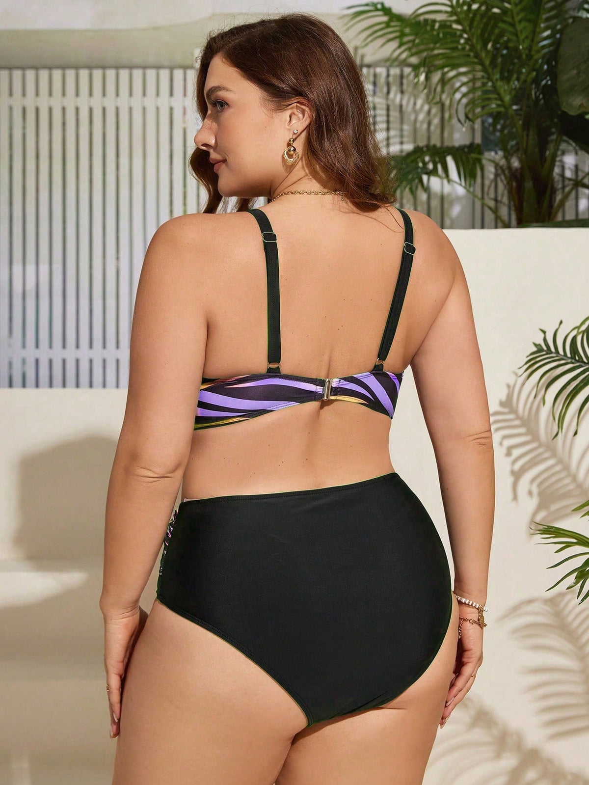 Biquini Feminino Plus Size Estampado Alças com Grossas