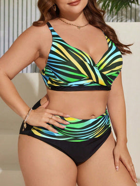 Biquini Feminino Plus Size Estampado Alças com Grossas