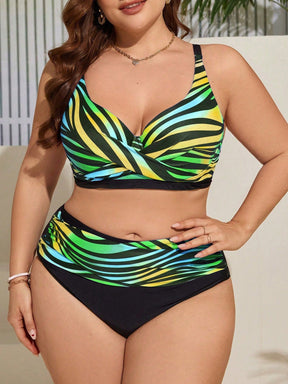 Biquini Feminino Plus Size Estampado Alças com Grossas