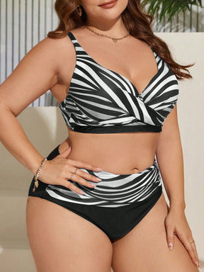 Biquini Feminino Plus Size Estampado Alças com Grossas