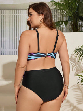 Biquini Feminino Plus Size Estampado Alças com Grossas