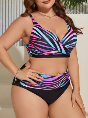 Biquini Feminino Plus Size Estampado Alças com Grossas
