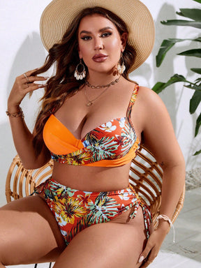 Biquíni Feminino Plus Size Estampado Push Up