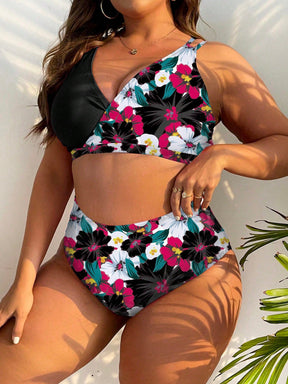 Biquíni Feminino Plus Size Estampado Floral