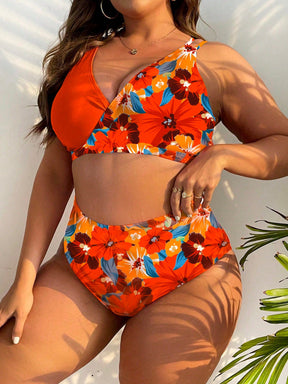 Biquíni Feminino Plus Size Estampado Floral