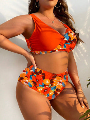 Biquíni Feminino Plus Size Estampado Floral