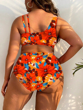 Biquíni Feminino Plus Size Estampado Floral