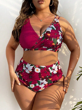 Biquíni Feminino Plus Size Com Alças Estampadas Divergentes